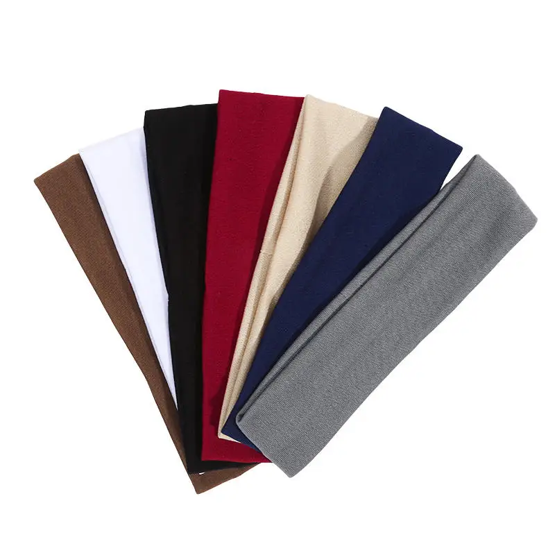 7PCS Elastic Sports Headbands For Women Stretchy Candy-Colored Hairbands Fashion Sweatbands Fitness Yoga Running Cycling 2025