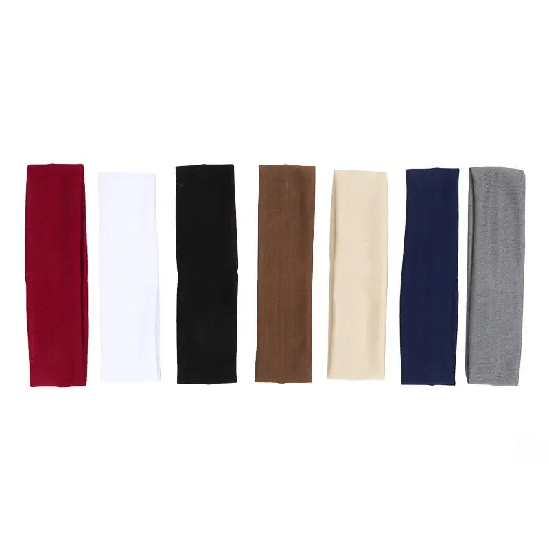 7PCS Elastic Sports Headbands For Women Stretchy Candy-Colored Hairbands Fashion Sweatbands Fitness Yoga Running Cycling 2025