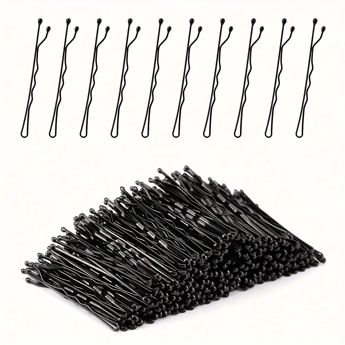 10/20pcs Invisible Wave Bobby Pins,Durable Metal Hair Clips for Women, Simple Solid Color Barrettes with Storage Box.Hairpin