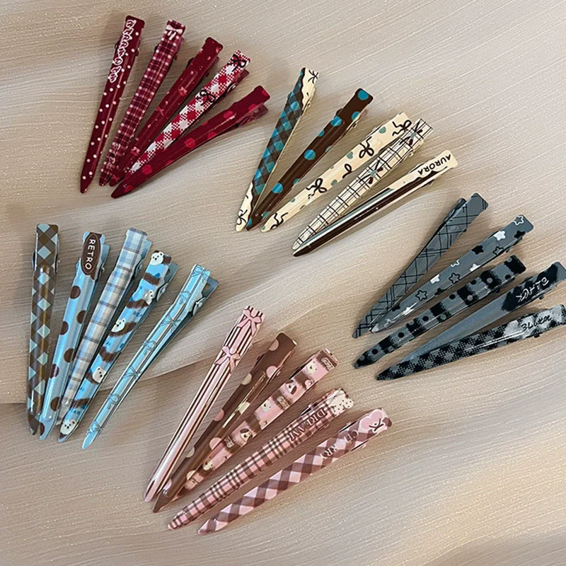 2026 Fashion Dot Hair Clip For Women Makeup barrette girls cute plaid hairpin bow hairclip Bangs clip Gyaru hair accessories