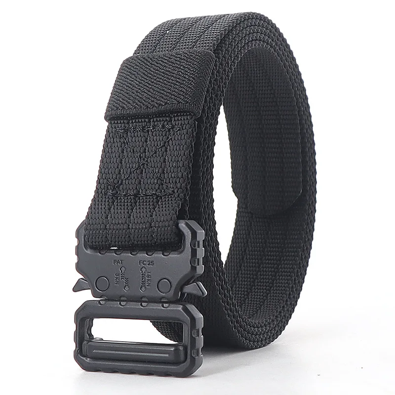 Adjustable 25mm Kids Tactical Belt Quick Release Buckle Waist Jeans Belt for Boys Girls Women Fashionable Man Belt