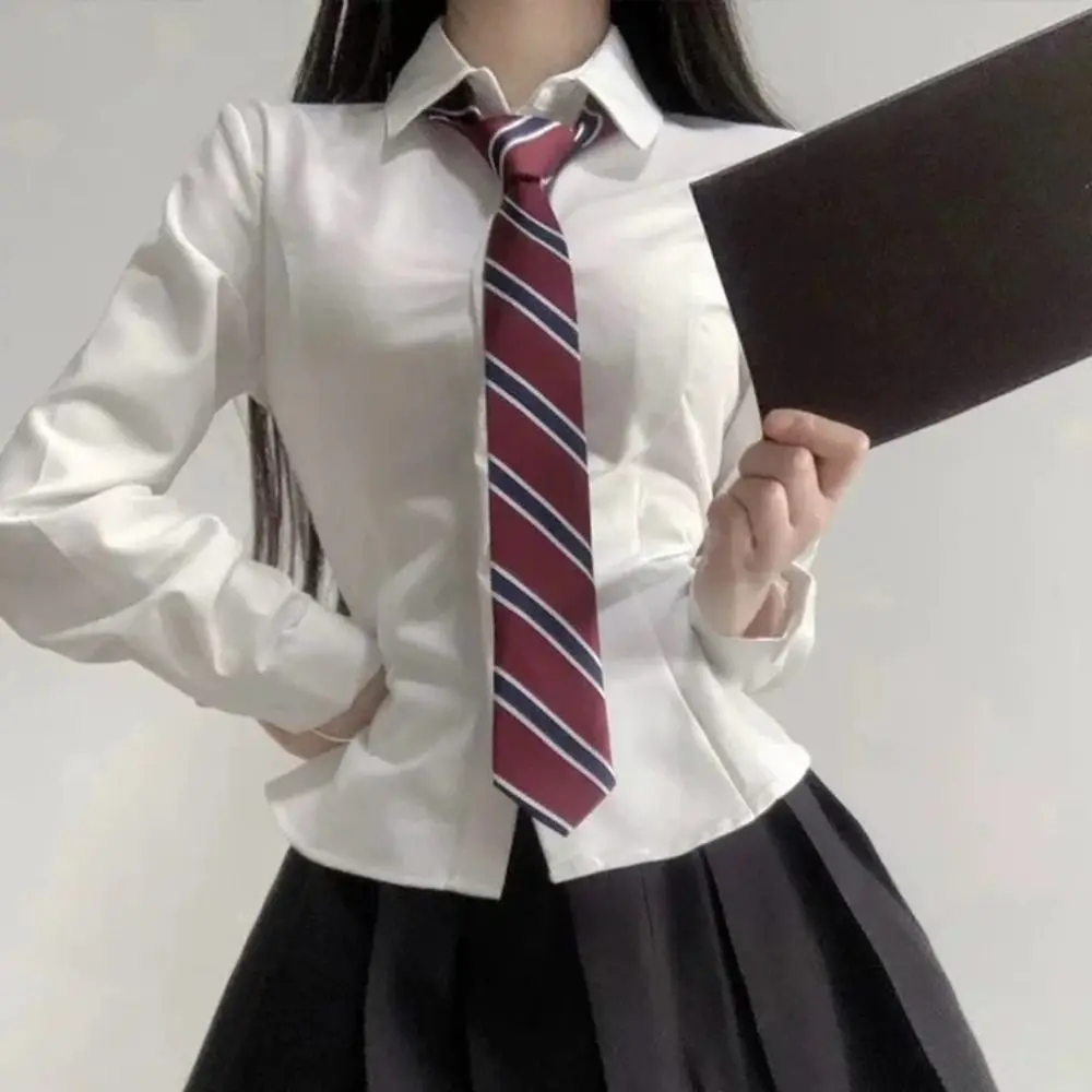 Fashion Red Striped JK Tie College Style Uniform Bow Tie Gentleman Party Dress School Student
