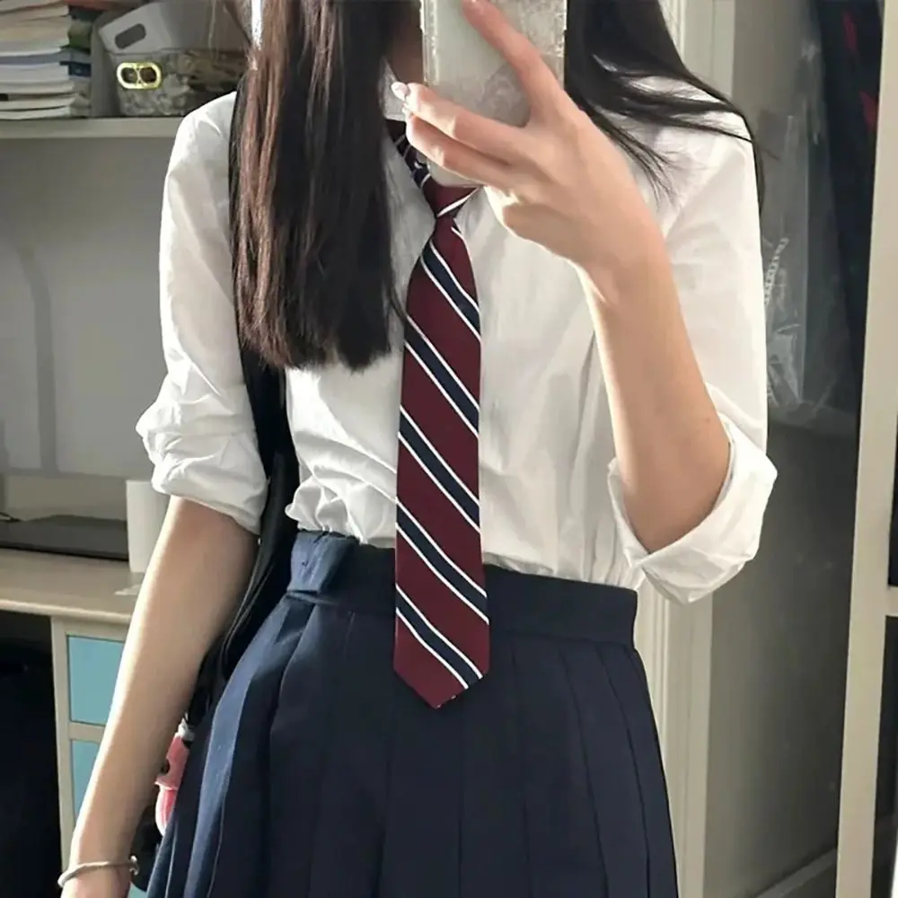 Fashion Red Striped JK Tie College Style Uniform Bow Tie Gentleman Party Dress School Student
