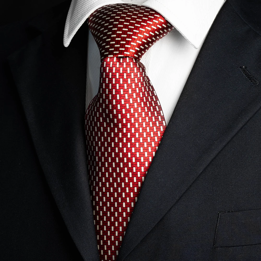 100% Real Silk Men Necktie 10cm Wide Classic Business Formal Neck Tie Luxury Pure Natural Silk Knit Woven Necktie For Wedding