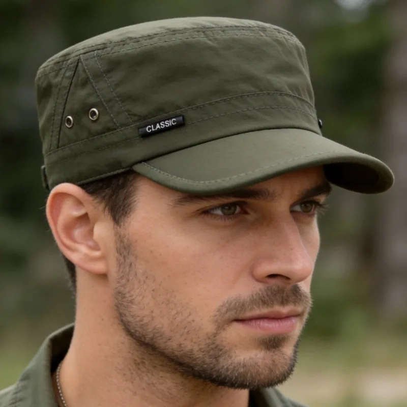 Quick Dry Flat Top Baseball Cap for Men Women Lightweight Breathable Summer Sun Hat