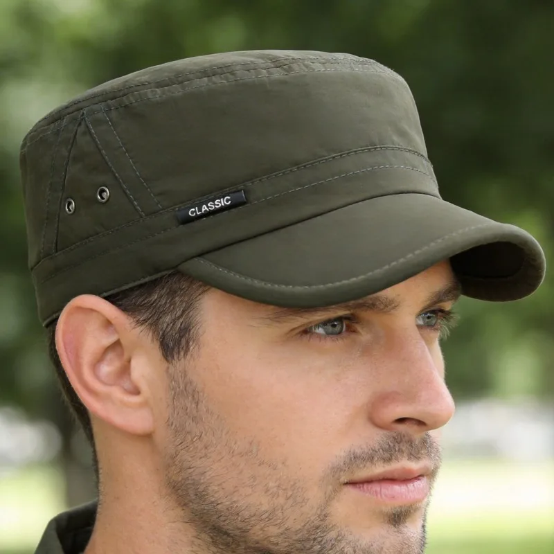 Quick Dry Flat Top Baseball Cap for Men Women Lightweight Breathable Summer Sun Hat