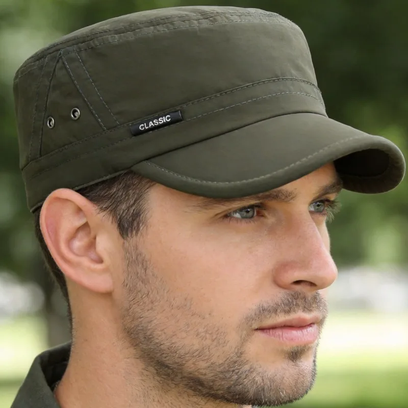 Quick Dry Flat Top Baseball Cap for Men Women Lightweight Breathable Summer Sun Hat