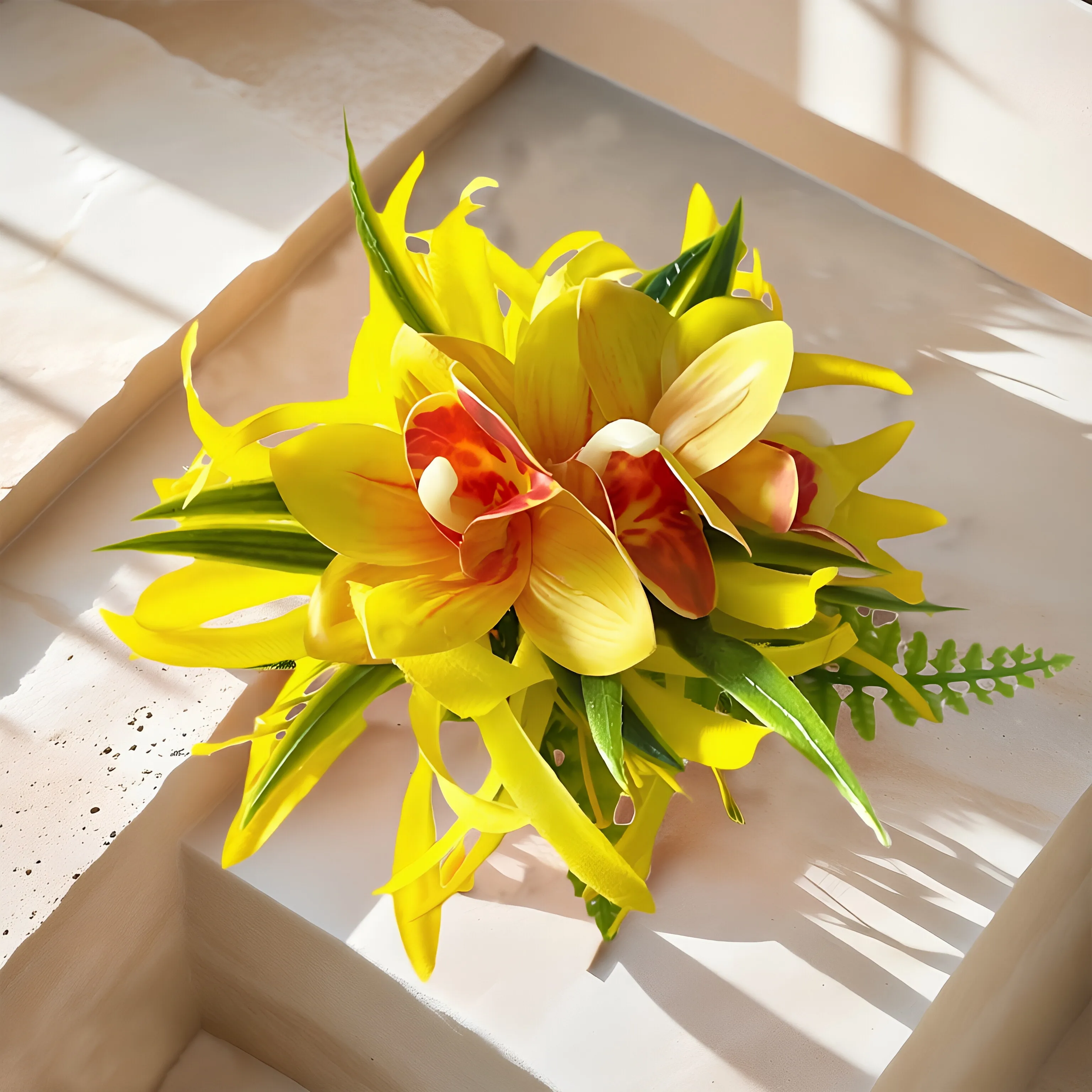 Simulated Orchid Hair Clip Bohemian Beach Resort Side Hair Clip Photo Atmosphere Butterfly Orchid Hair Accessories
