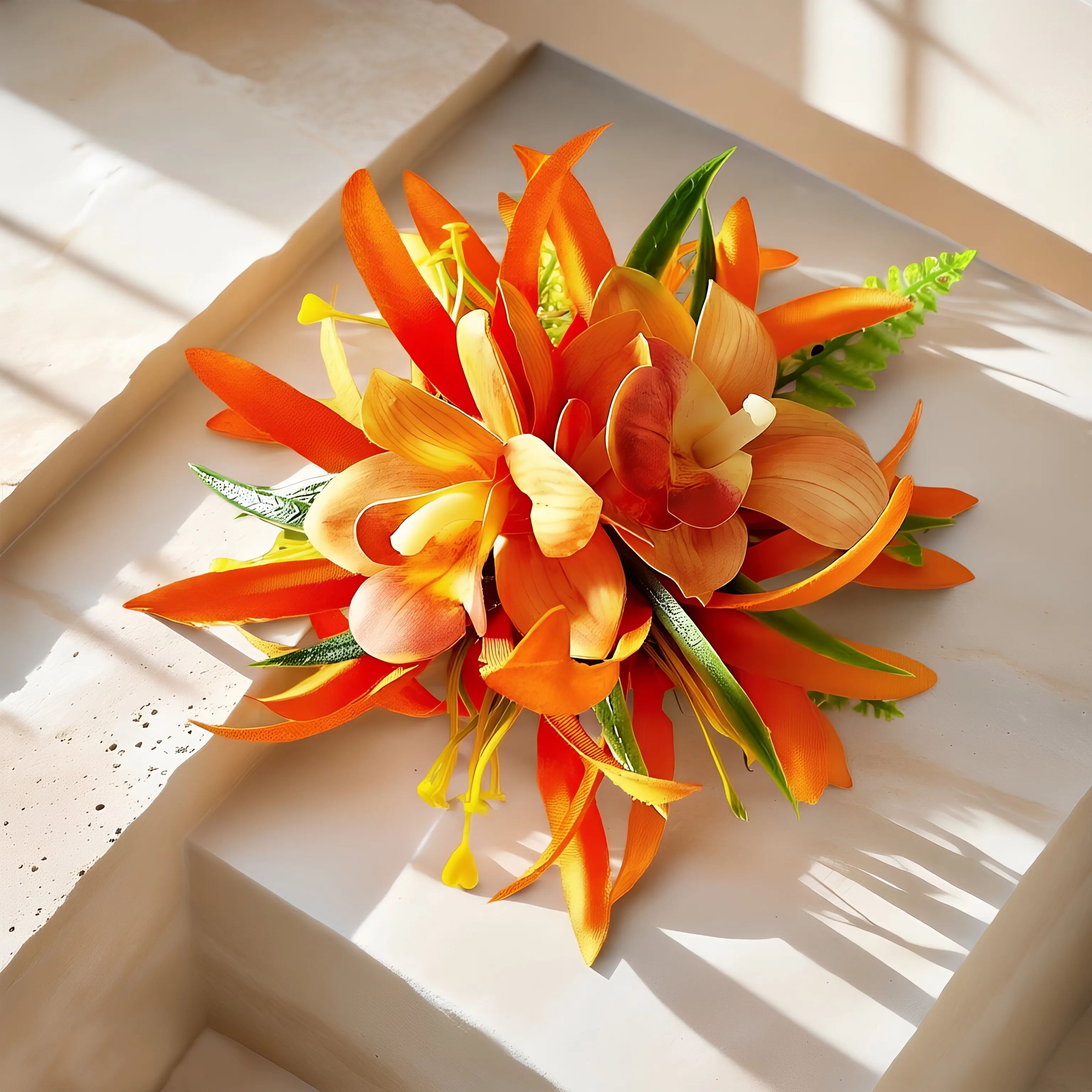 Simulated Orchid Hair Clip Bohemian Beach Resort Side Hair Clip Photo Atmosphere Butterfly Orchid Hair Accessories