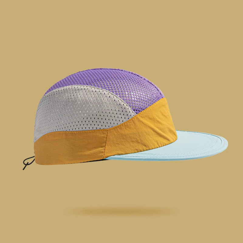 Retro Trend Color-Matched Design Mesh + Quick-Drying Fabric Brimmed Baseball Cap, Suitable for Outdoor Sports and Sun Protection