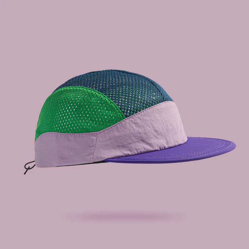 Retro Trend Color-Matched Design Mesh + Quick-Drying Fabric Brimmed Baseball Cap, Suitable for Outdoor Sports and Sun Protection