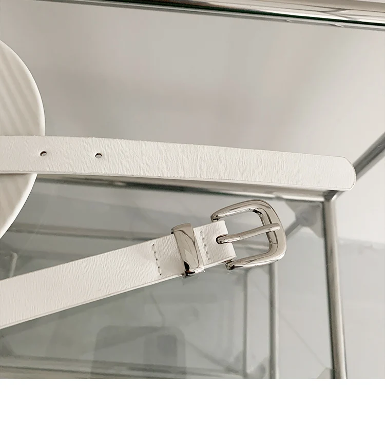 Korean Style Thin WaistBelt For Women Niche Minimalist Belt For Skirts And Jeans Decorative Waist-Cinching Leather Belt