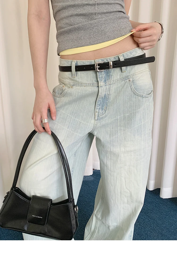 Korean Style Thin WaistBelt For Women Niche Minimalist Belt For Skirts And Jeans Decorative Waist-Cinching Leather Belt