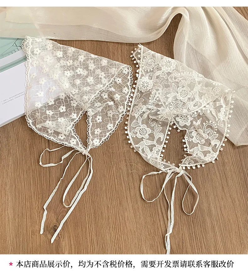 Lace Scarf Multifunctional French Headband Hair Band Triangle Shawl Waist Belt Corset Rustic Spring Style Soft Premium for Women