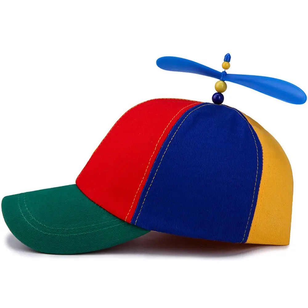 Helicopter Propeller Rainbow Funny Baseball Cap Sun Cap Snapback Hat Adventure Dad Hat