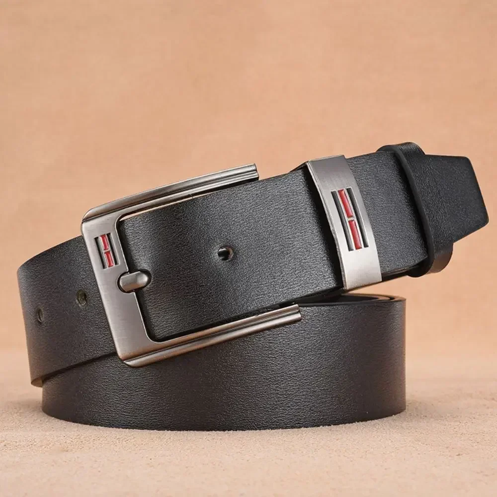 New Men's Belt High Quality Buckle Jeans PU Casual Belts Business Cowboy Waistband Male Fashion Designer Men Belt