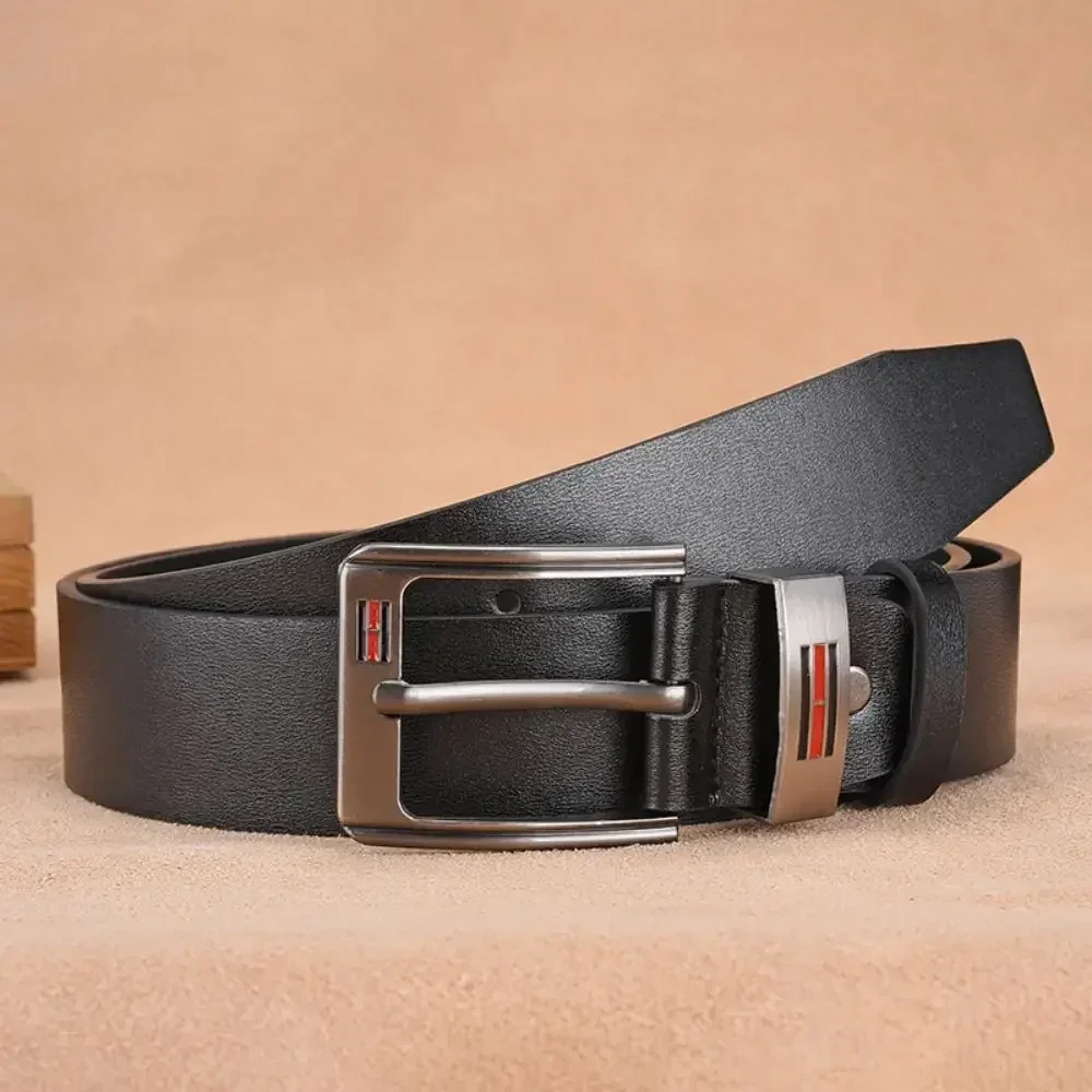 New Men's Belt High Quality Buckle Jeans PU Casual Belts Business Cowboy Waistband Male Fashion Designer Men Belt