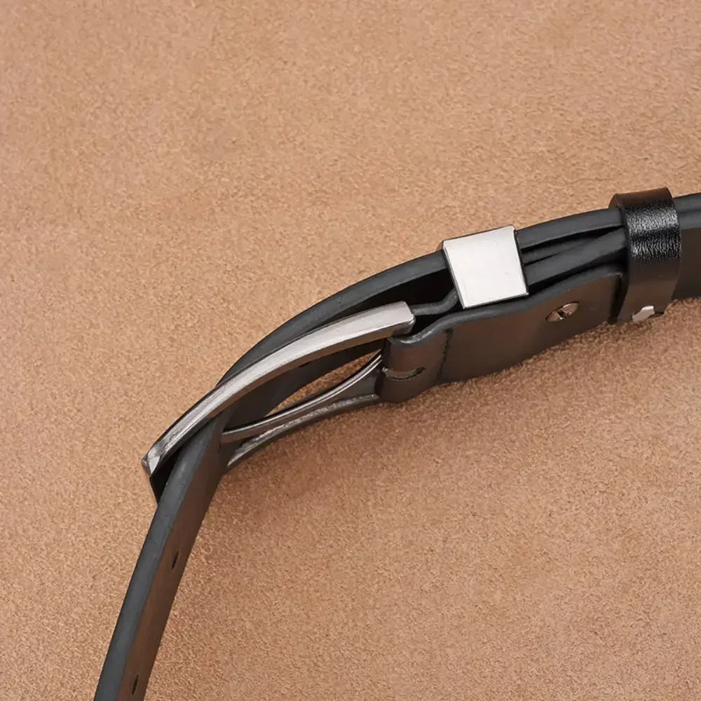New Men's Belt High Quality Buckle Jeans PU Casual Belts Business Cowboy Waistband Male Fashion Designer Men Belt