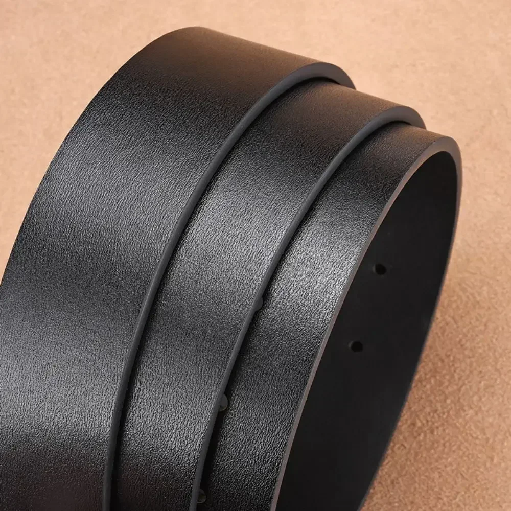 New Men's Belt High Quality Buckle Jeans PU Casual Belts Business Cowboy Waistband Male Fashion Designer Men Belt