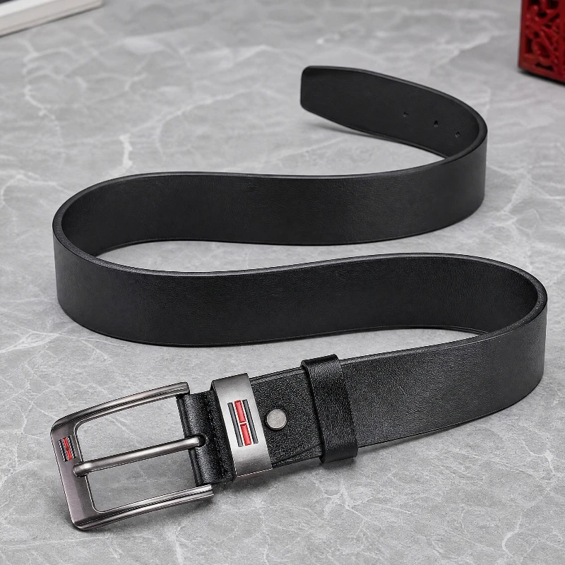 New Men's Belt High Quality Buckle Jeans PU Casual Belts Business Cowboy Waistband Male Fashion Designer Men Belt