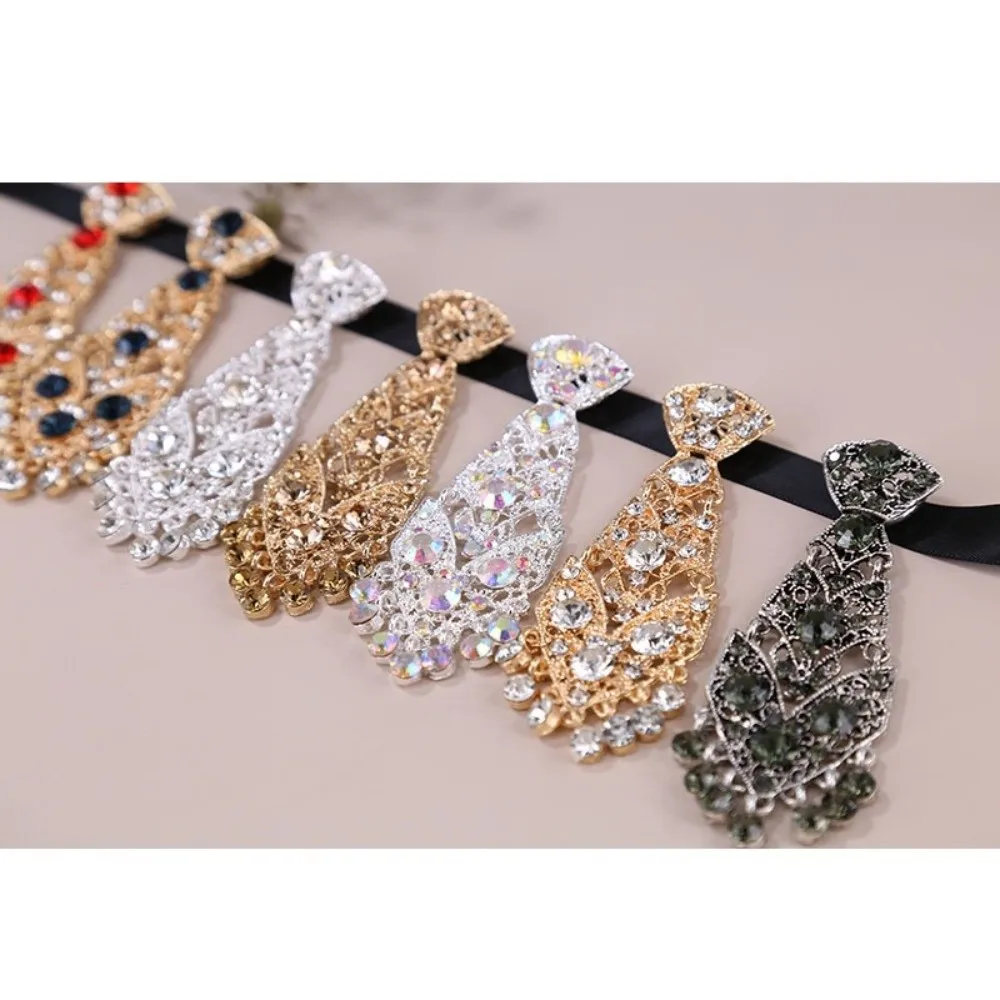 Special Adjustable Rhinestone Tie Short Length Fashion Crystal Neckties Shining Metal Short Tie Wine Party