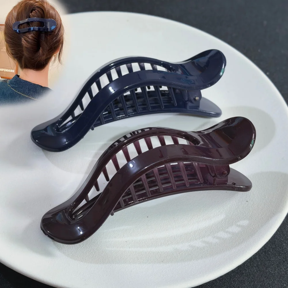 Elegant Strong Hold Acrylic Hair Claw Clips For Women Girls Non-Slip Ponytail Holder Hair Clamps for Updos & Half-Up Hairstyles