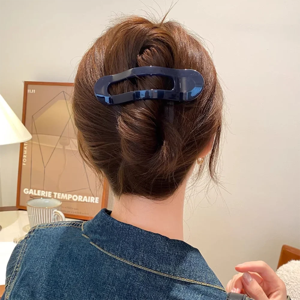 Elegant Strong Hold Acrylic Hair Claw Clips For Women Girls Non-Slip Ponytail Holder Hair Clamps for Updos & Half-Up Hairstyles