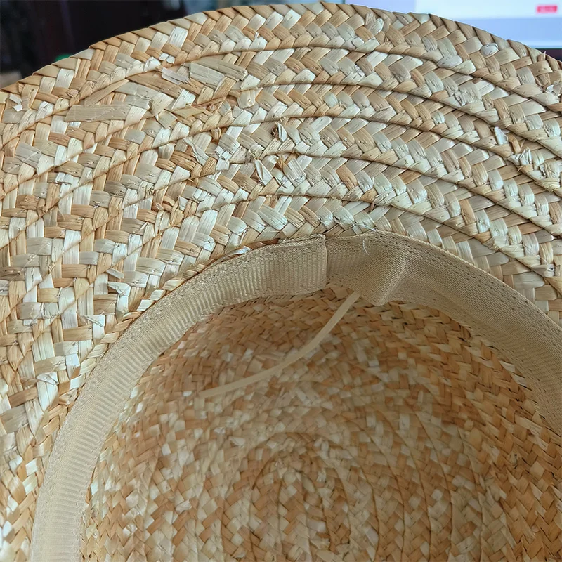 Classic French Straw Boater Hat wheat Women Men Flat Top Sun Cap Summer Beach Vacation Breathable Elegant Ribbon Band Panama Hat