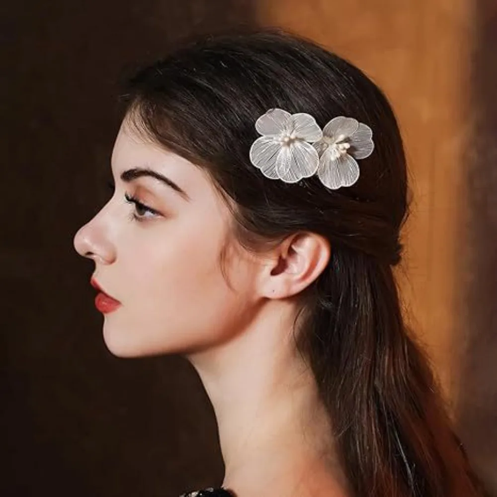 Handmade Alloy Flower Headdress Women's Hair Accessories Fashion Bridal Wedding Hair Comb Women's party HairClips Accessories