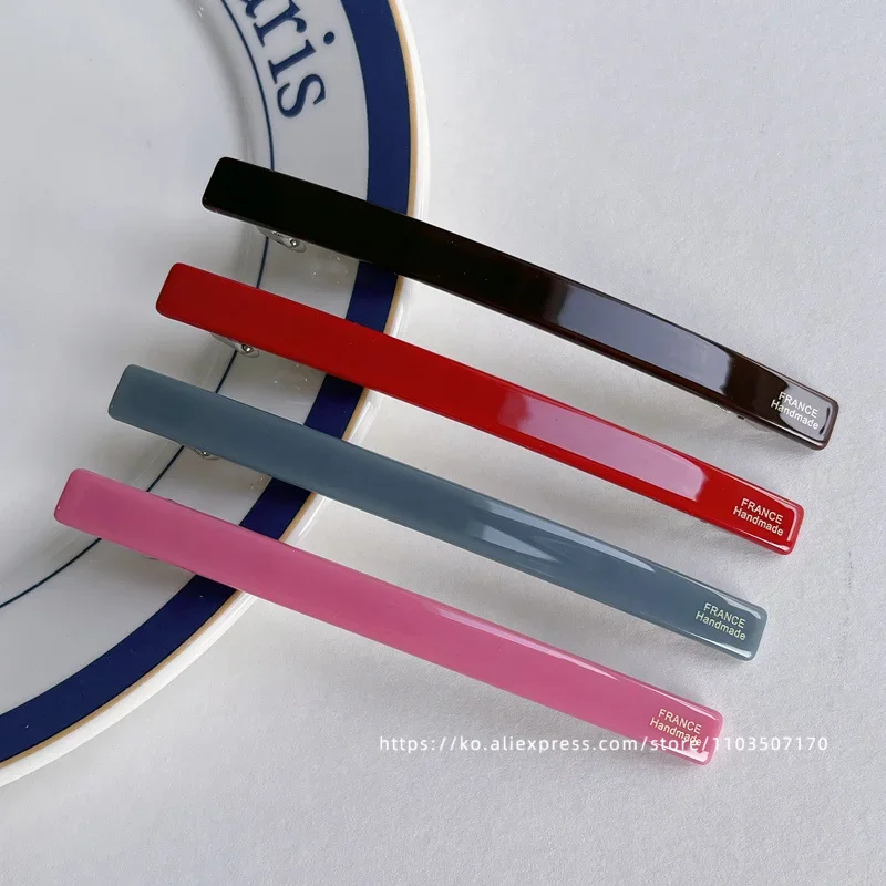 Short hair awkward transition hairpin ~ South Korea France retro one word clip spring clip, ponytail clip French half clip