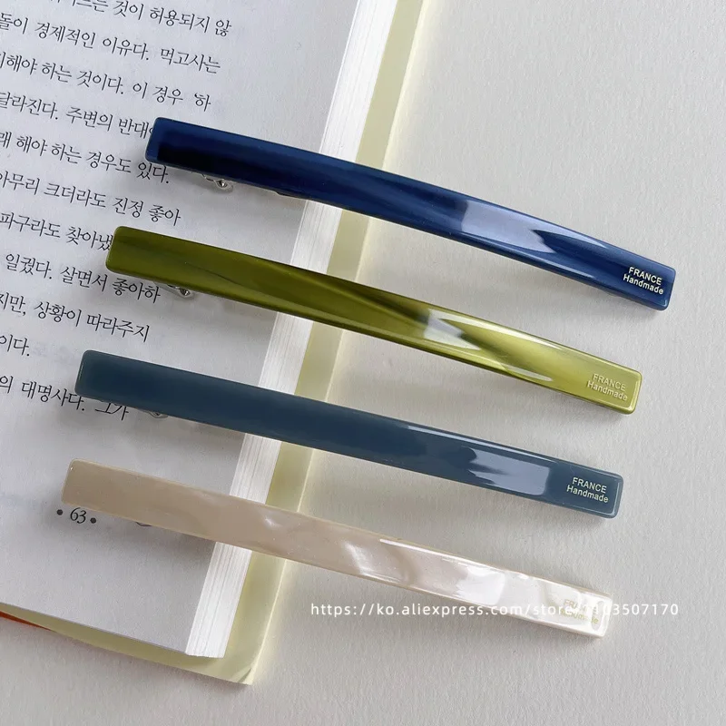 Short hair awkward transition hairpin ~ South Korea France retro one word clip spring clip, ponytail clip French half clip