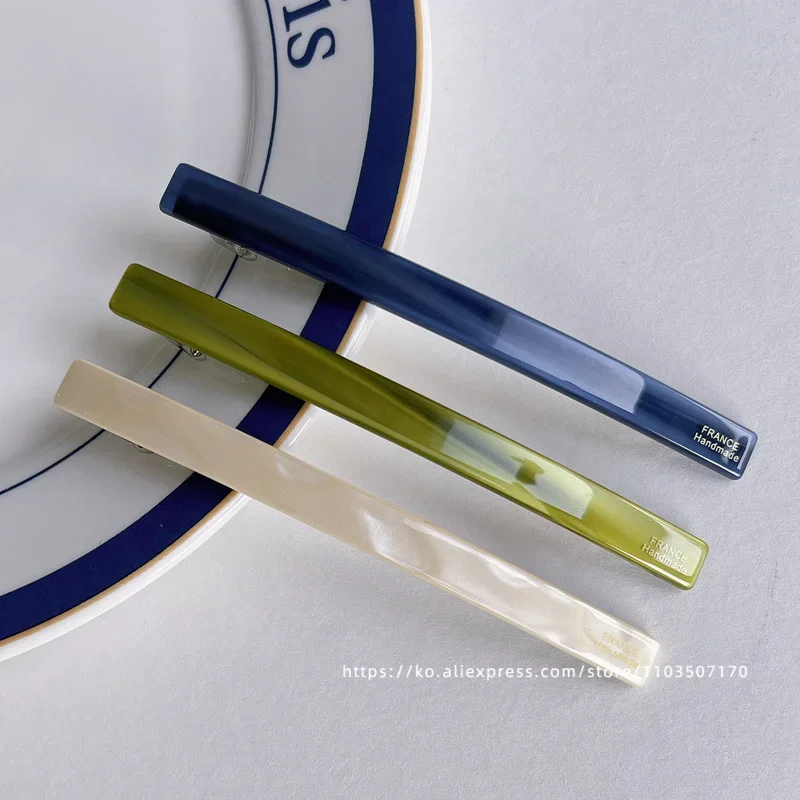 Short hair awkward transition hairpin ~ South Korea France retro one word clip spring clip, ponytail clip French half clip