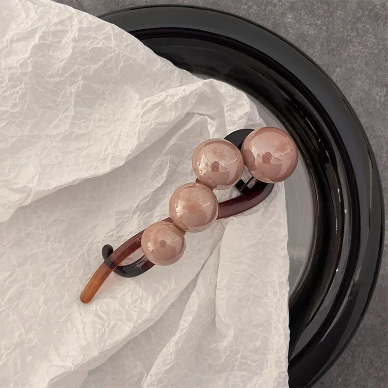 Elegant Pearls Twist Hair Clip for Women Long Hairs Holder Hairpin Barrette Sweet Hair Ornament Headband Fashion Hair Accessorie