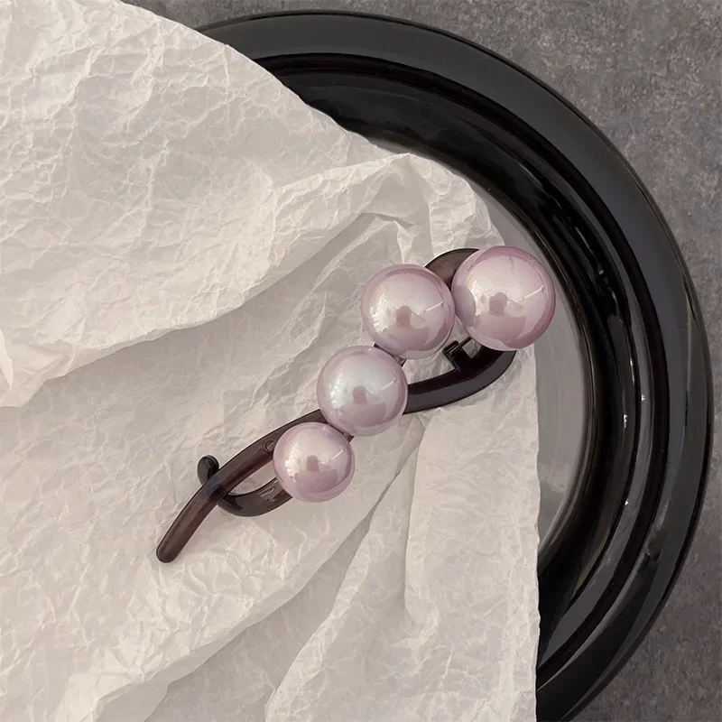 Elegant Pearls Twist Hair Clip for Women Long Hairs Holder Hairpin Barrette Sweet Hair Ornament Headband Fashion Hair Accessorie