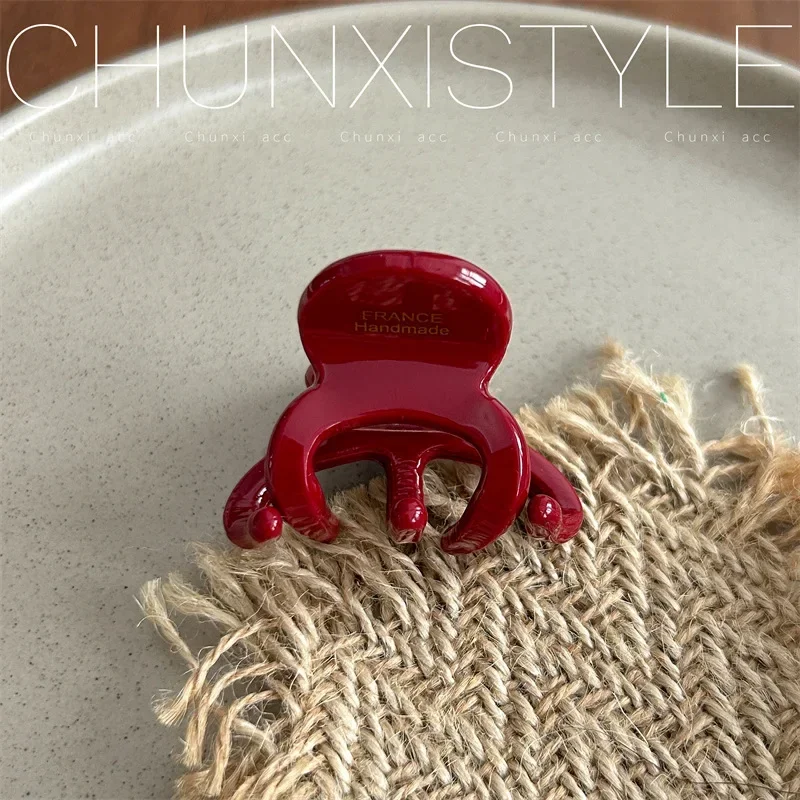Trendy French Hair Claw Clips Acetate Retro High Ponytail Holders Elegant Crab Shark Clip for Women Girls