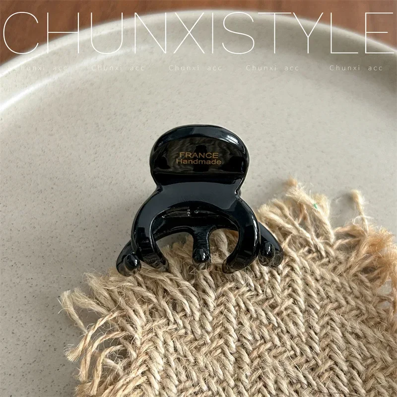 Trendy French Hair Claw Clips Acetate Retro High Ponytail Holders Elegant Crab Shark Clip for Women Girls
