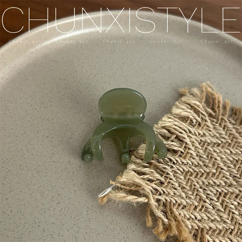 Trendy French Hair Claw Clips Acetate Retro High Ponytail Holders Elegant Crab Shark Clip for Women Girls