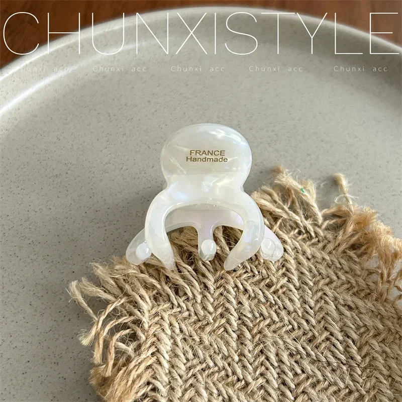 Trendy French Hair Claw Clips Acetate Retro High Ponytail Holders Elegant Crab Shark Clip for Women Girls