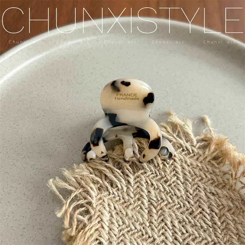 Trendy French Hair Claw Clips Acetate Retro High Ponytail Holders Elegant Crab Shark Clip for Women Girls