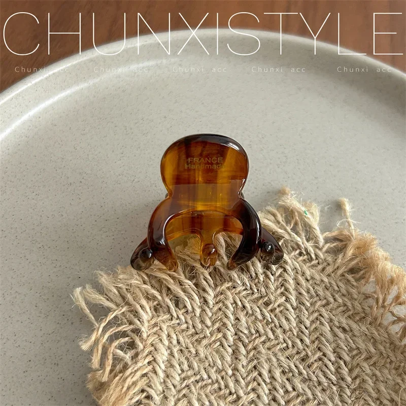 Trendy French Hair Claw Clips Acetate Retro High Ponytail Holders Elegant Crab Shark Clip for Women Girls