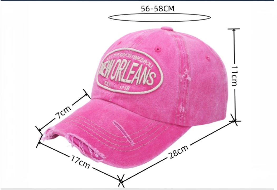 Unisex Vintage Washed Cotton Baseball Cap 2025 Embroidered Letter Snapback Hat for Men And Women Streetwear Outdoor Sports