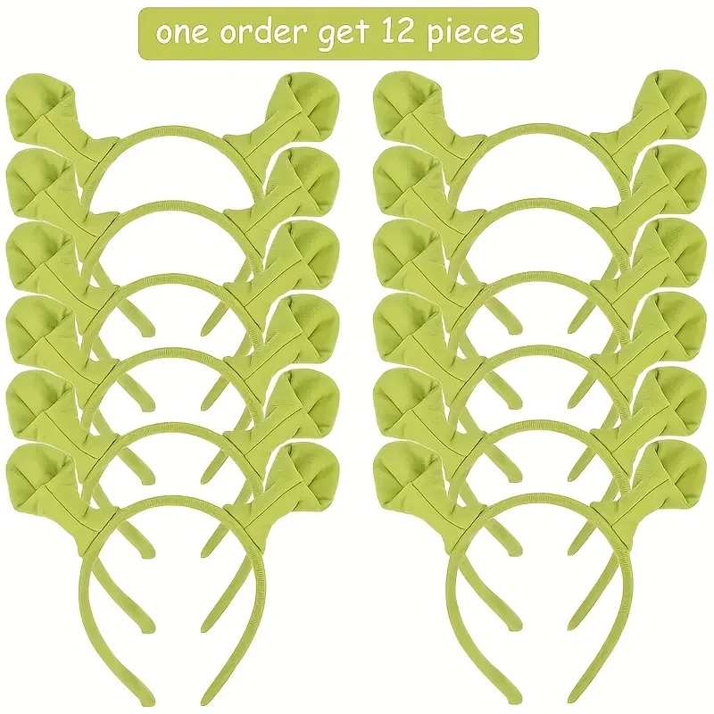 6/12pcs, Monster Ears Headband Set - Suitable for Cosplay, Birthday, Party, Ceremony, Graduation Party, Easter Halloween Christm