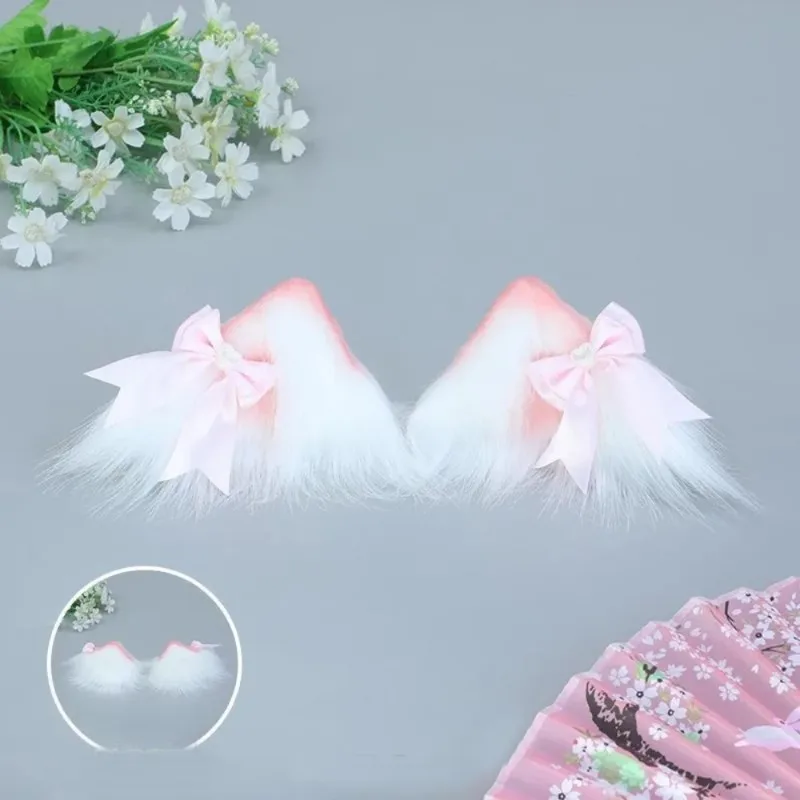 New Lolita Cat Ear Lace Bow Headband Cosplay Hair Accessory