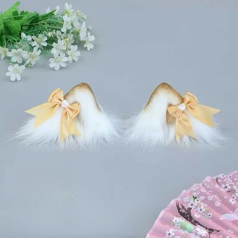 New Lolita Cat Ear Lace Bow Headband Cosplay Hair Accessory