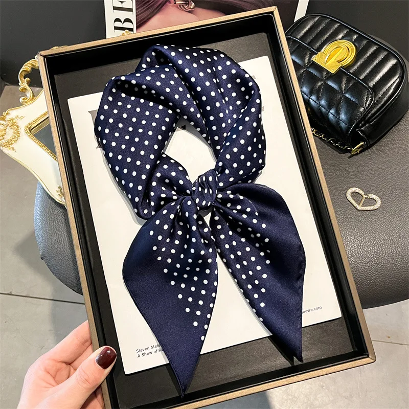 Luxury New Printed Scarves Women's Silk Scarf Spring and Summer Floral Decorations Small Neckties Hairbands Bags Wholesale