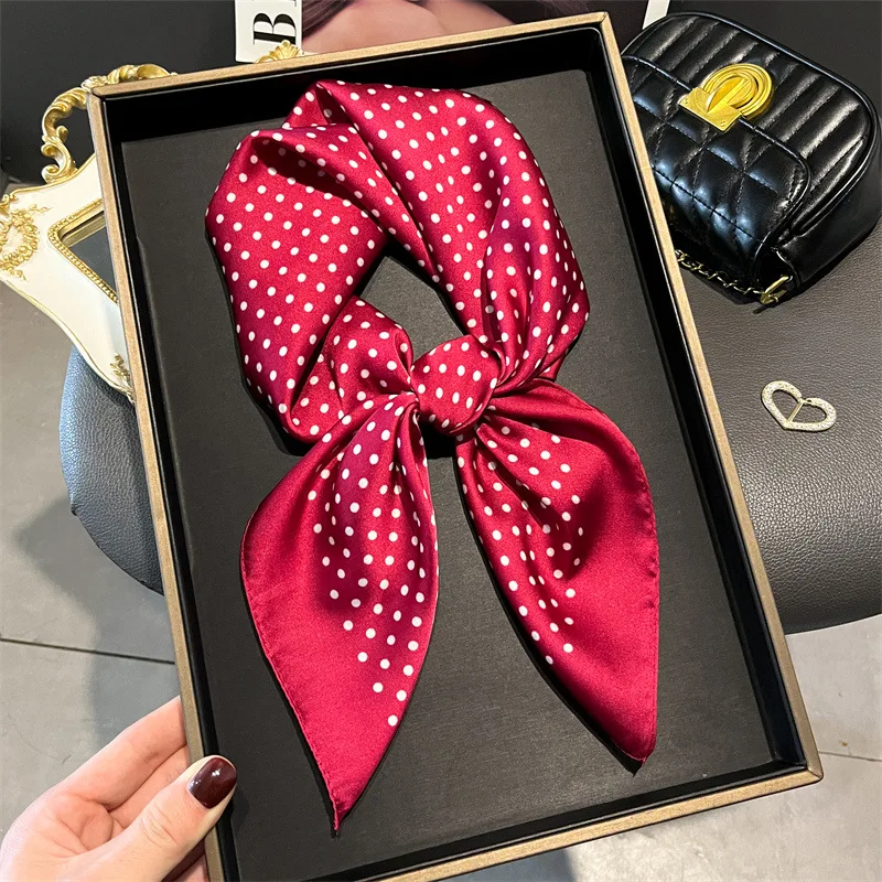 Luxury New Printed Scarves Women's Silk Scarf Spring and Summer Floral Decorations Small Neckties Hairbands Bags Wholesale