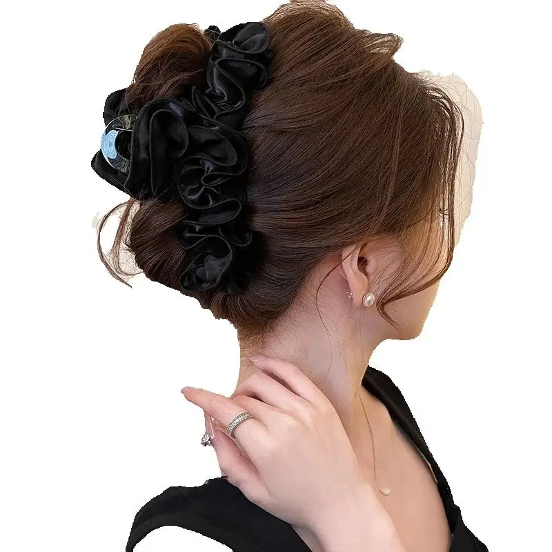 1PC Pleated Ponytail Grab Clip Fashion Hundred Hobbies Back of Head Plate Hair Shark Clip Advanced Feeling Top Clip Headdress
