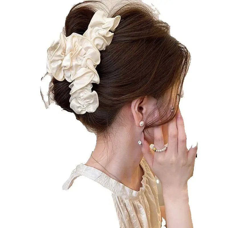 1PC Pleated Ponytail Grab Clip Fashion Hundred Hobbies Back of Head Plate Hair Shark Clip Advanced Feeling Top Clip Headdress