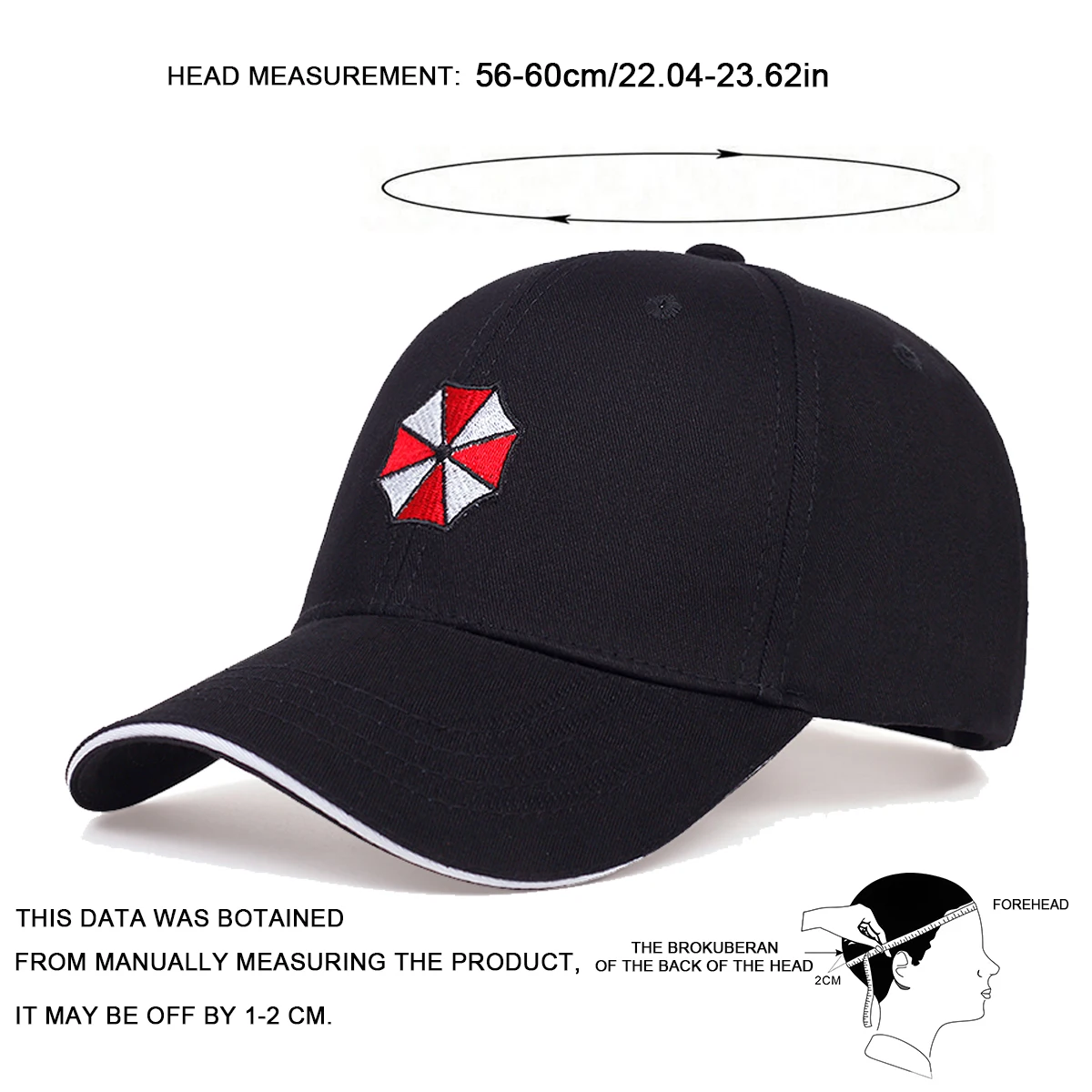 Unisex Umbrella Embroidery Baseball Caps Spring Autumn Outdoor Adjustable Casual Hats Sunscreen Hat Sports Cap