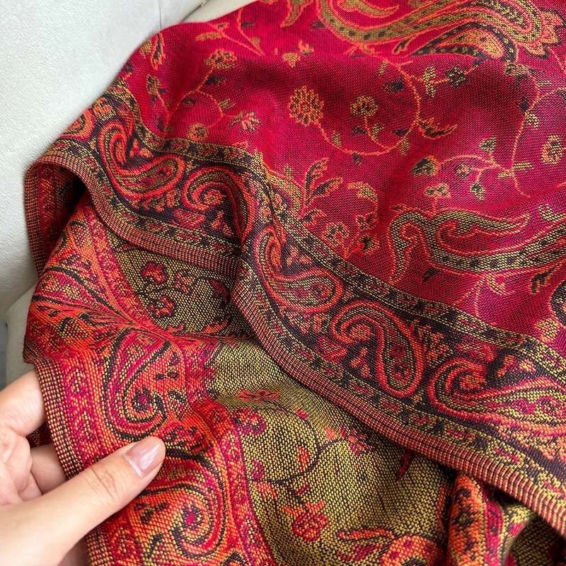 Tassel Blanket Design Thick Pashmina New Winter Warm Shawl Wrap Paisley Pattern Scarf Women Neckerchief Poncho Stoles 2025